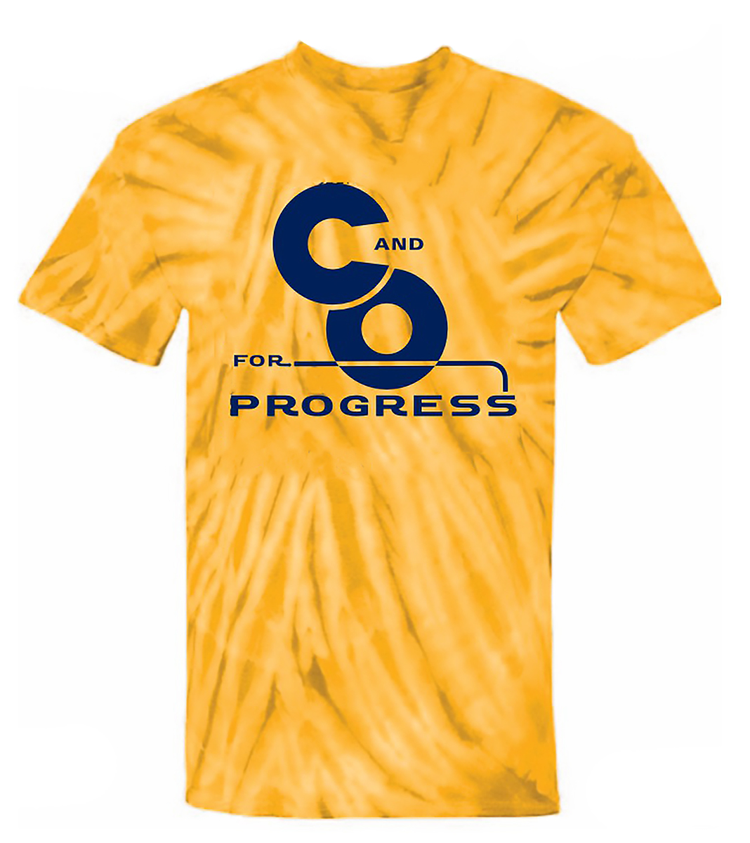 T-shirt, C & O for Progress, Gold Tie-Dye